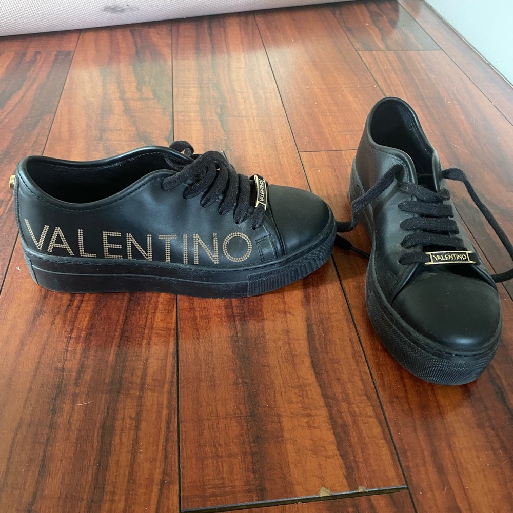Valentino Black Platform Sneakers
